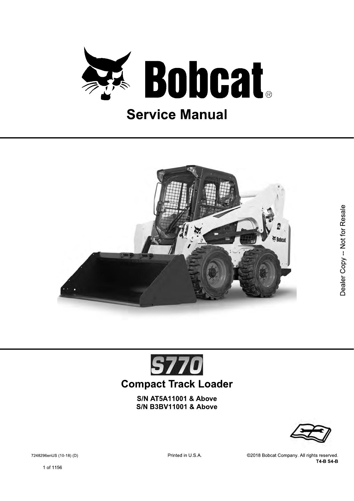 S770 Skid-Steer Loader Service Manual Bobcat 3